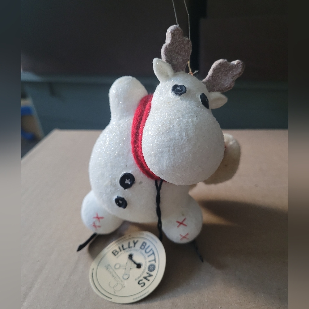 Billy Buttons Reindeer Christmas Ornament